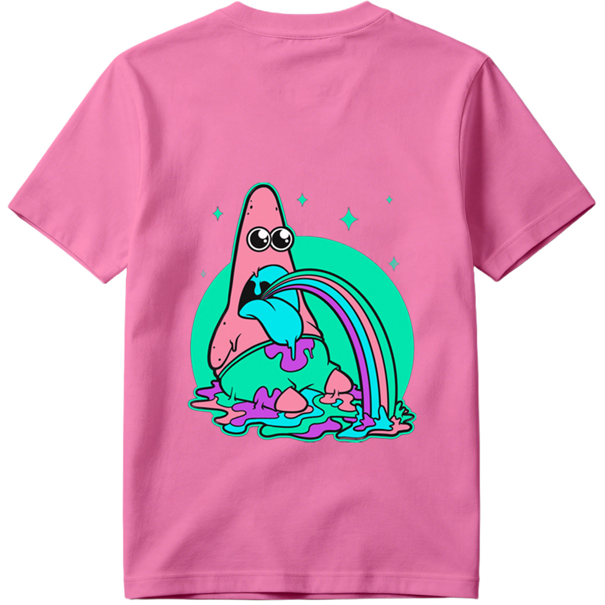 Patrick Star Rainbow Vomit - Tee