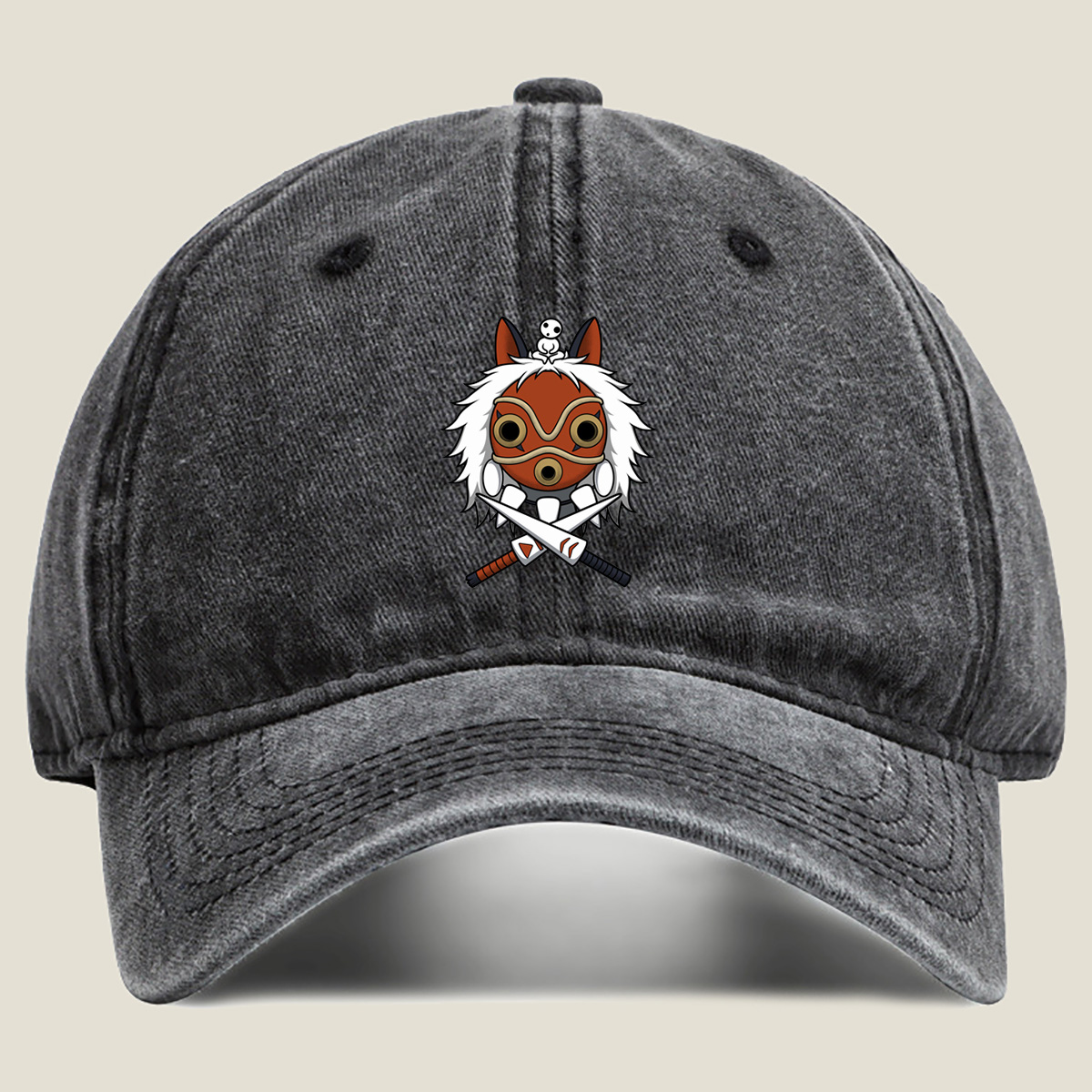 Princess Mononoke - San and Moro - Washed Denim - Baseball Cap