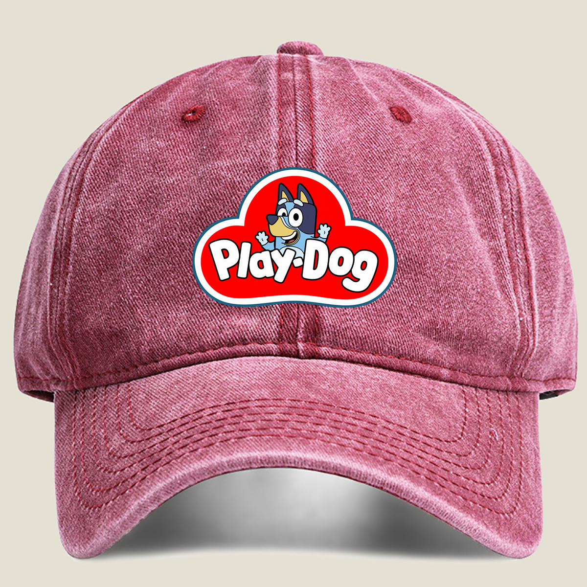 Play-Dog Blue Heeler - Washed Denim - Baseball Cap