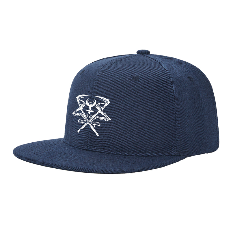 Flat Brim Baseball Cap with Intricate Crossed Swords and Symbolic Runes Design Streetwear Underground Skate Style for Basketball Courts Skate Parks Urban Explorers and Hip Hop Artists
