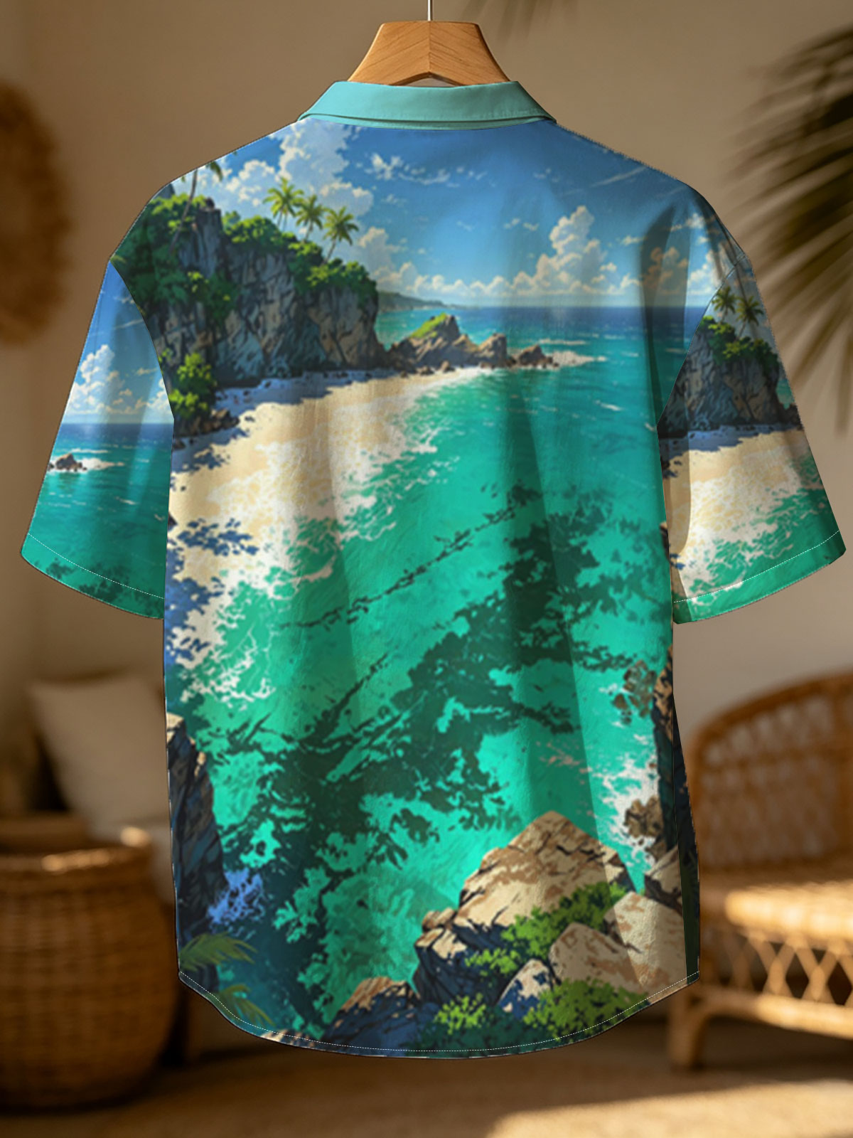 Tropical Bay with Crystal Clear Waters and Lush Cliffs -  Shirt