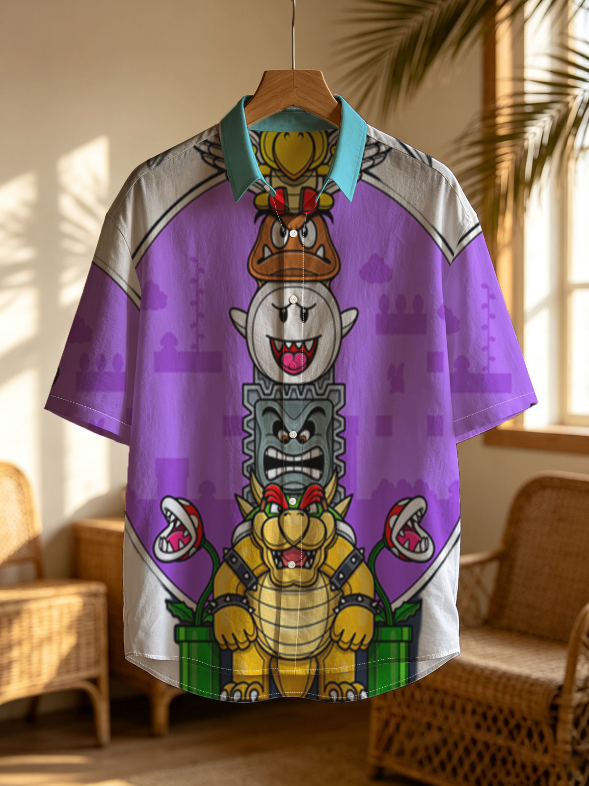 Bowser, Koopa Troopa, Dry Bones, and Winged Yoshi Stack in Super Mario Universe -  Shirt