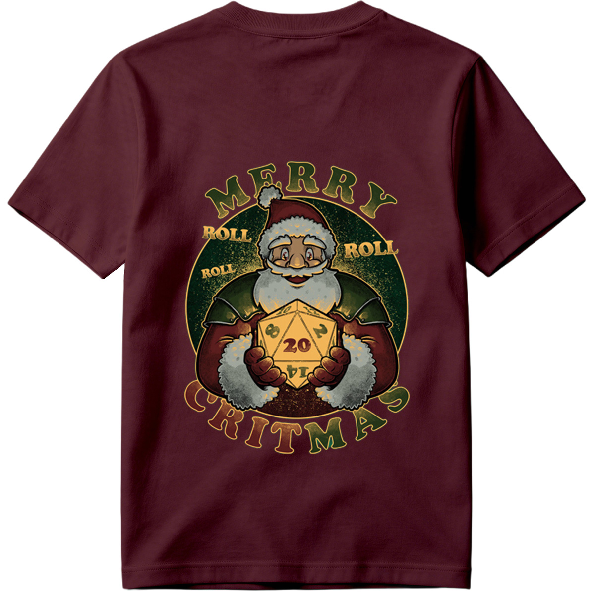 Merry Rollmas: Santa with D20 - Tee