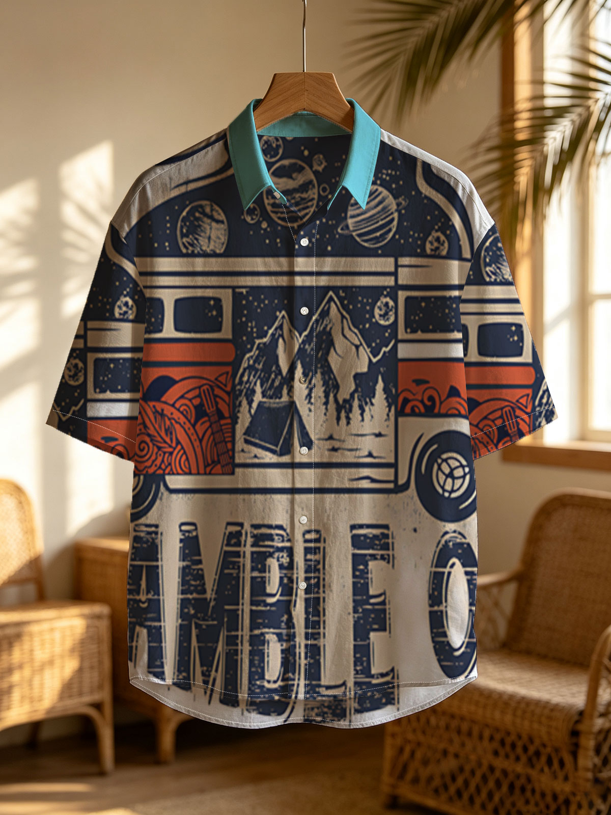 Ramble On: Van Adventure with Mountains, Stars, and Cosmic Vibes -  Shirt