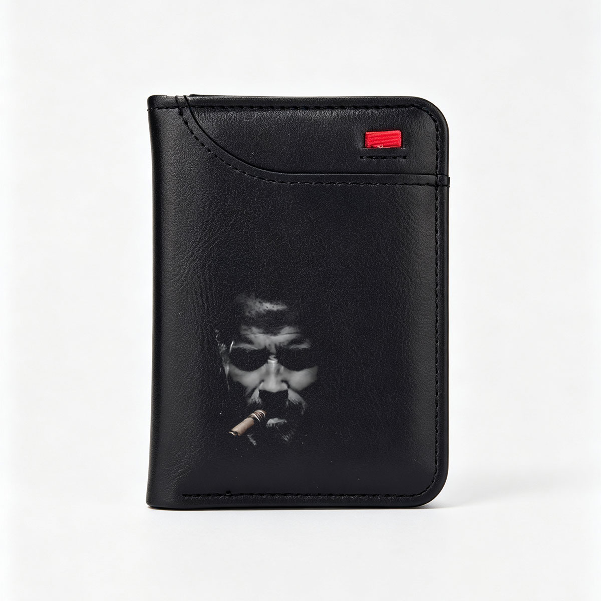 Man with Cigar in Dark Shadow - Vertical Style Wallet