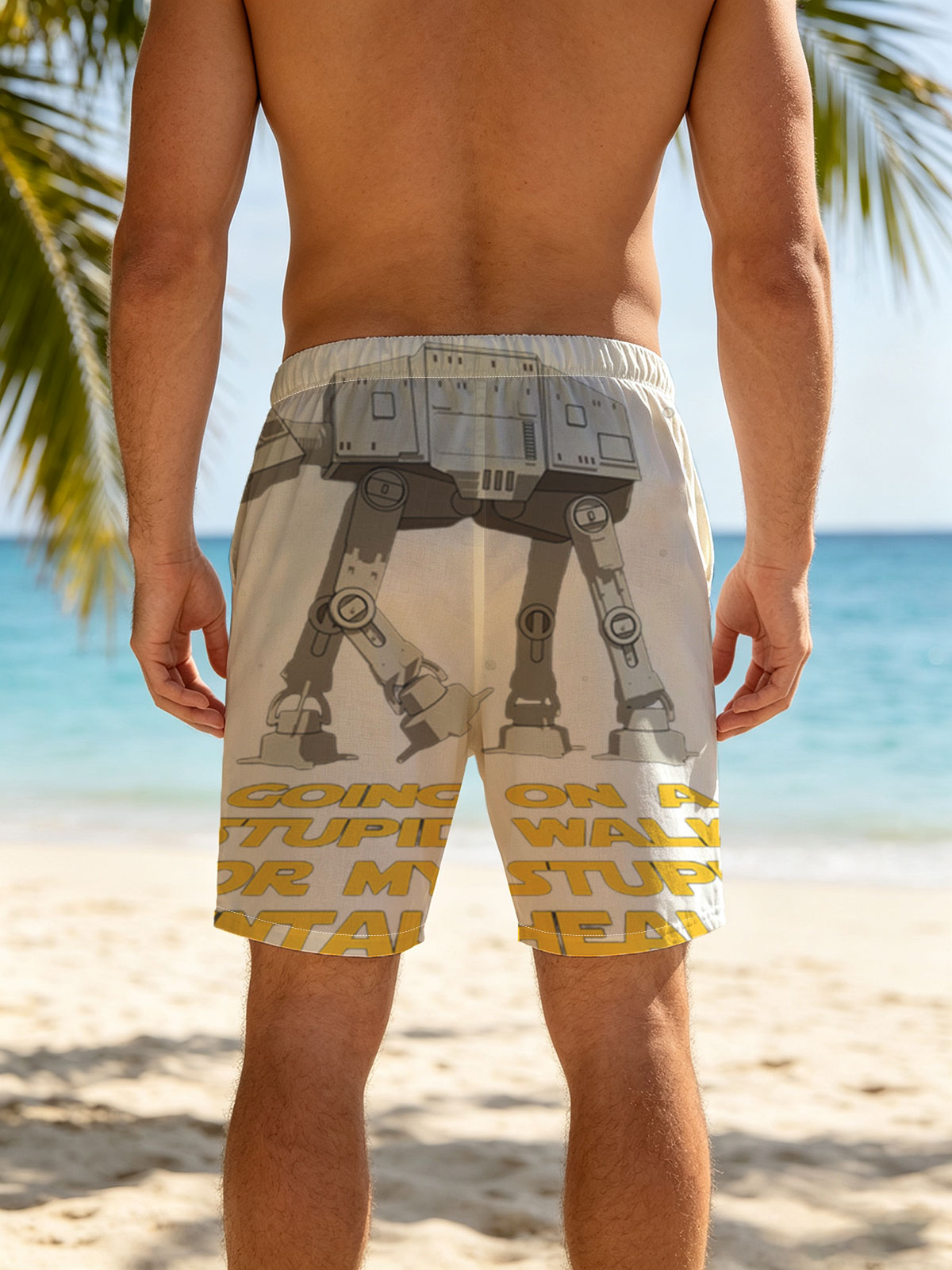AT-AT Walker: Going on a Stupid Walk for My Stupid Mental Health -  Beach shorts