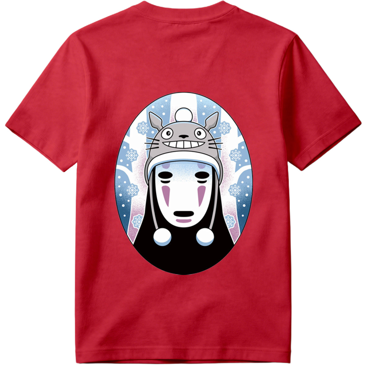 Totoro and No-Face Winter Fusion - Tee