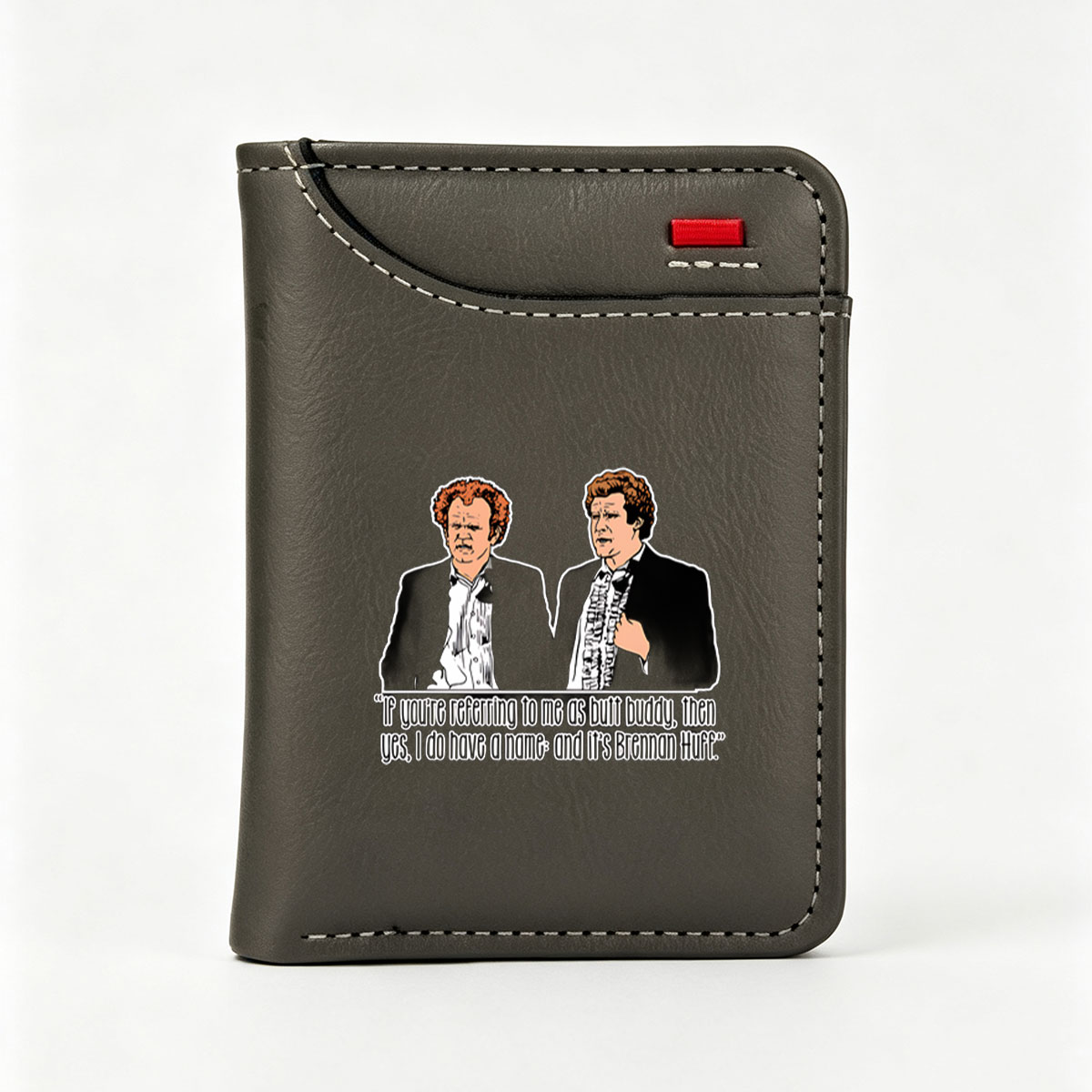 Brennan Huff and Buff Buddy: A Comedy Duo in Tuxedos - Vertical Style Wallet