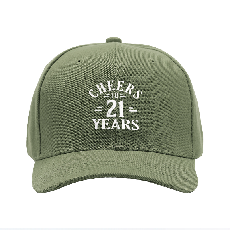 1pc New Baseball Cap Cheers to 21 Years Print Unisex Adjustable Hat for Outdoor Activities Adults Fashion Statement Cap