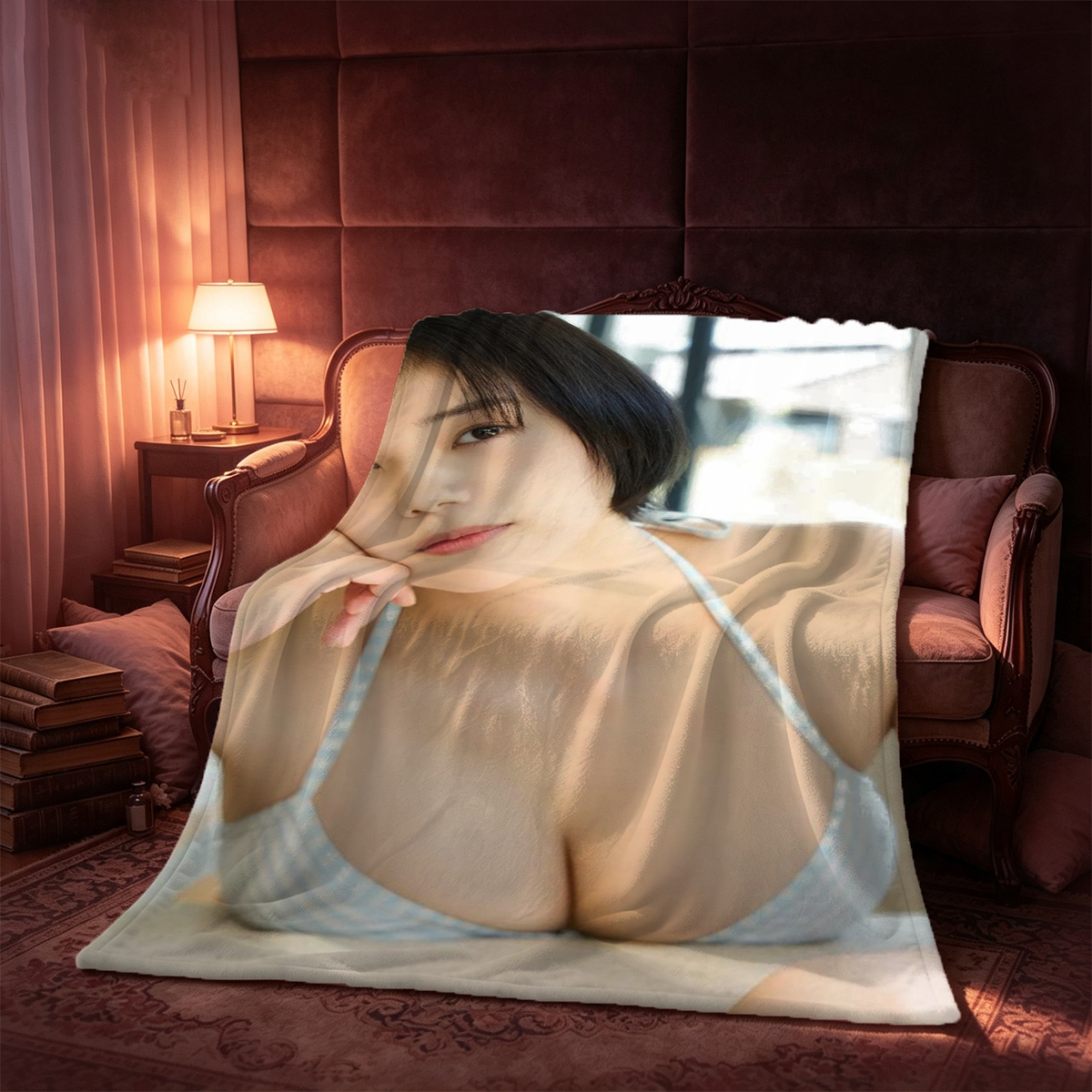 Three Celebrities in Lingerie Twerking in Kitchen - Blanket