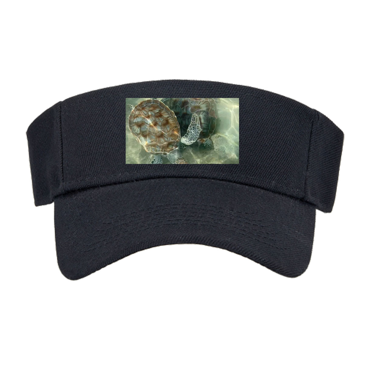Sea turtles swimming in clear water -  Visor cap