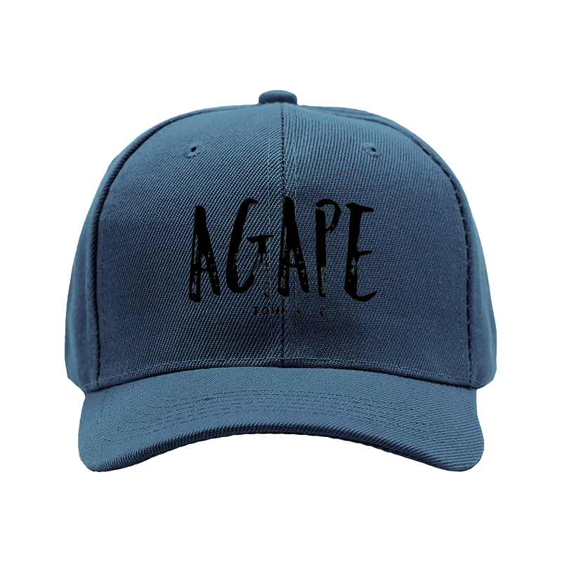 1pc New Baseball Cap AGAPE 1 JOHN 4:8 Print Unisex Adjustable Size Outdoor Casual Wear for Adults and Teens