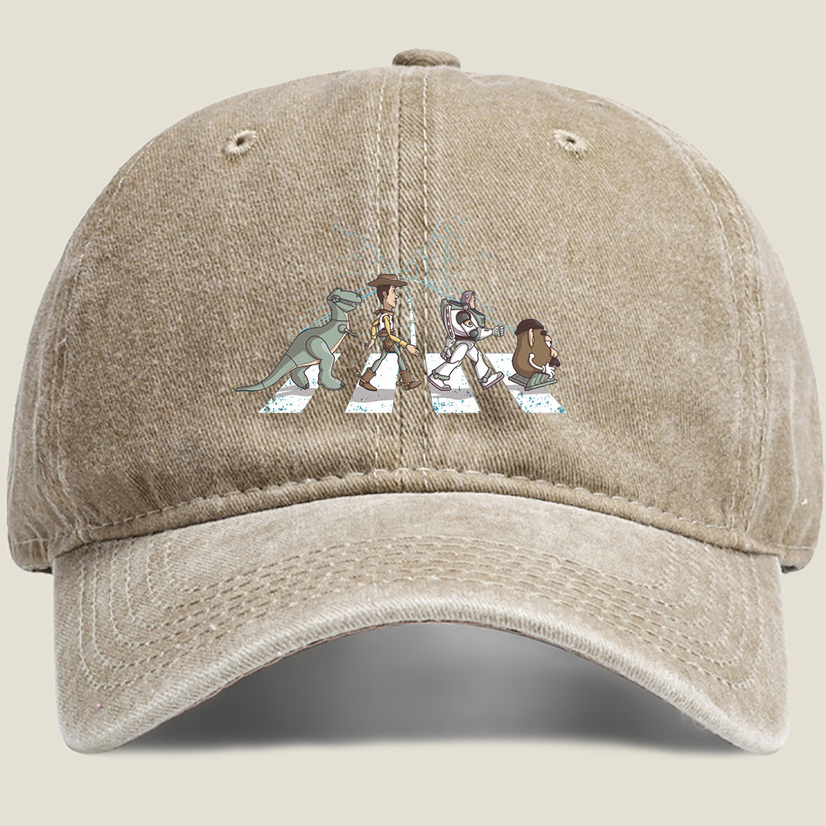 Toy Story Characters Crossing the Street - Washed Denim - Baseball Cap