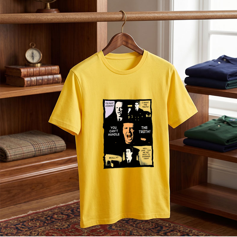 J. Edgar Hoover, Jack Bauer, and a military officer in a dramatic exchange about truth and answers. - Tee