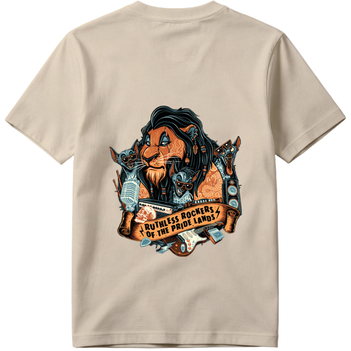 Ruthless Rockers of the Pride Lands: Lion, Hyena, and Meerkat Band - Tee