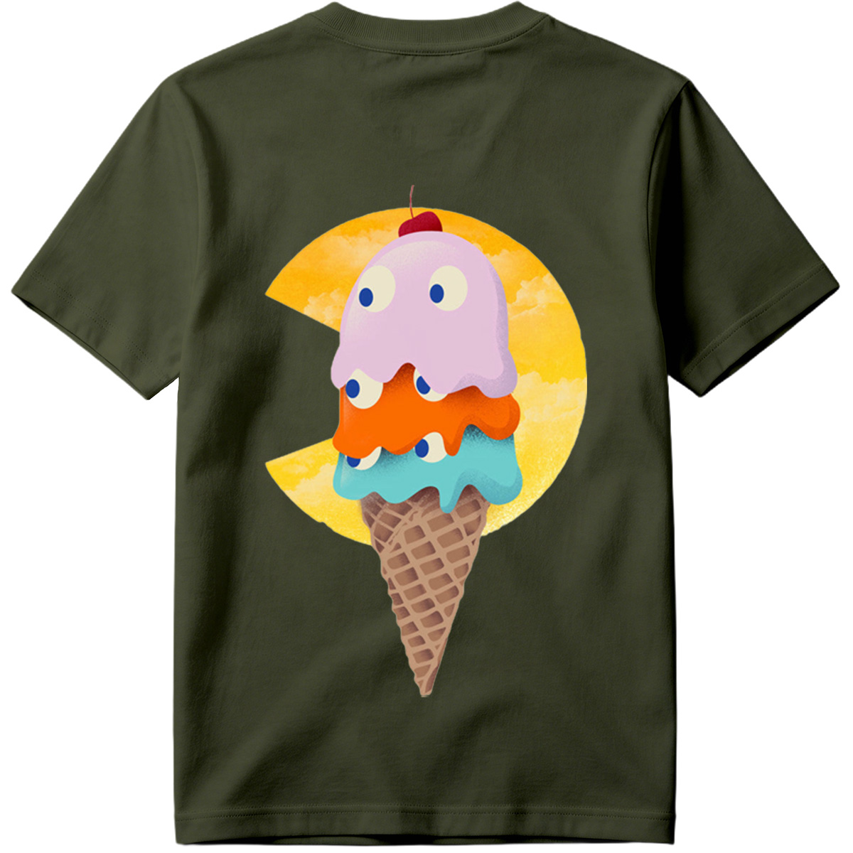 Pac-Man Ice Cream Cone - Tee