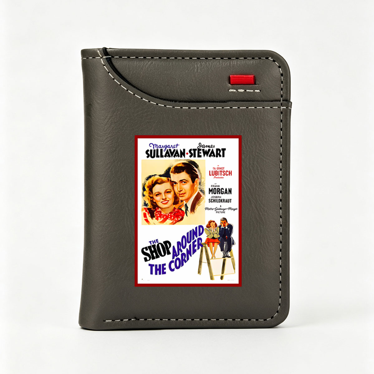 The Shop Around the Corner: Margaret Sullavan, James Stewart, Frank Morgan, Joseph Schildkraut in an Ernst Lubitsch Production - Vertical Style Wallet