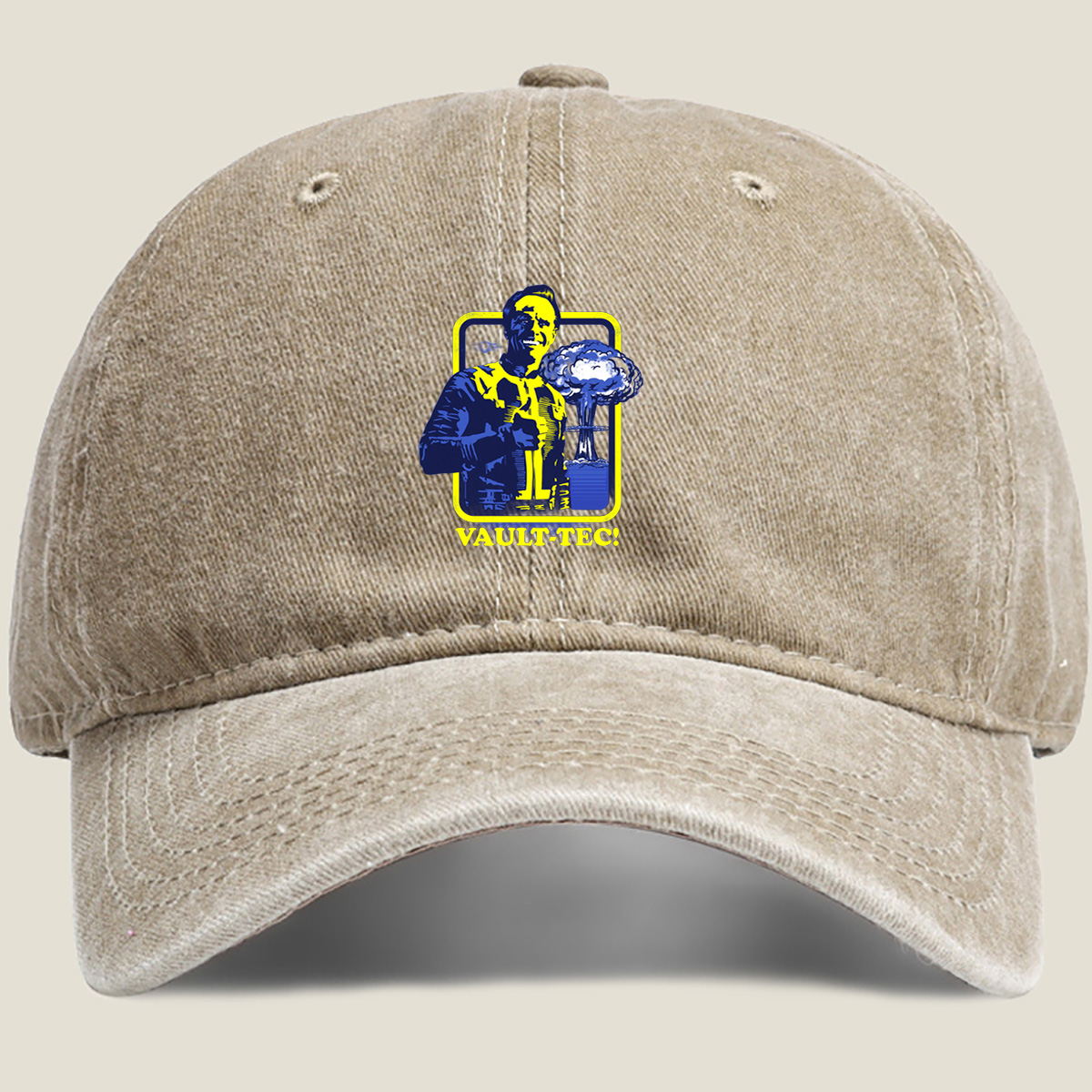Vault-Tec! Fallout Character Art - Washed Denim - Baseball Cap
