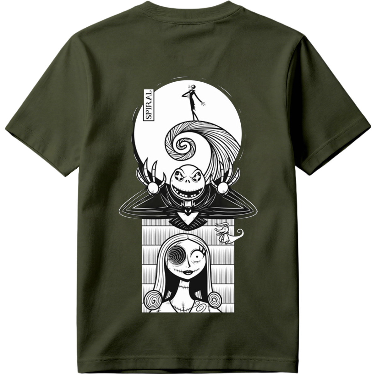 The Nightmare Before Christmas: Jack Skellington and Sally Spiral Art - Tee