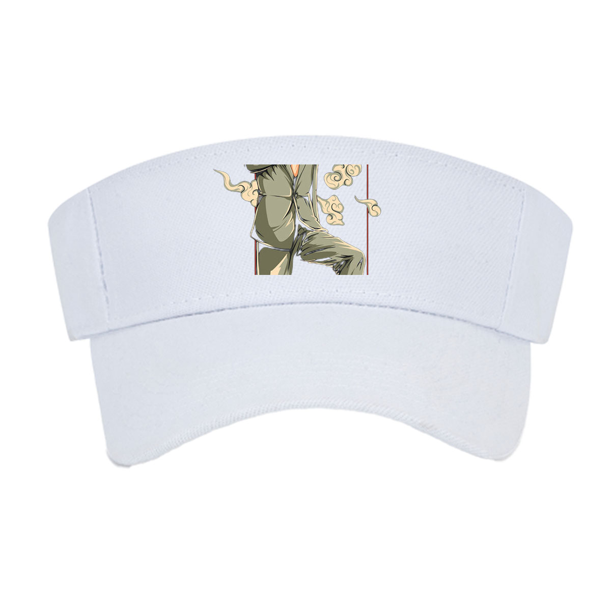Anime Character with Sword and Fox Spirit, Stylish Suit and Sneakers -  Visor cap