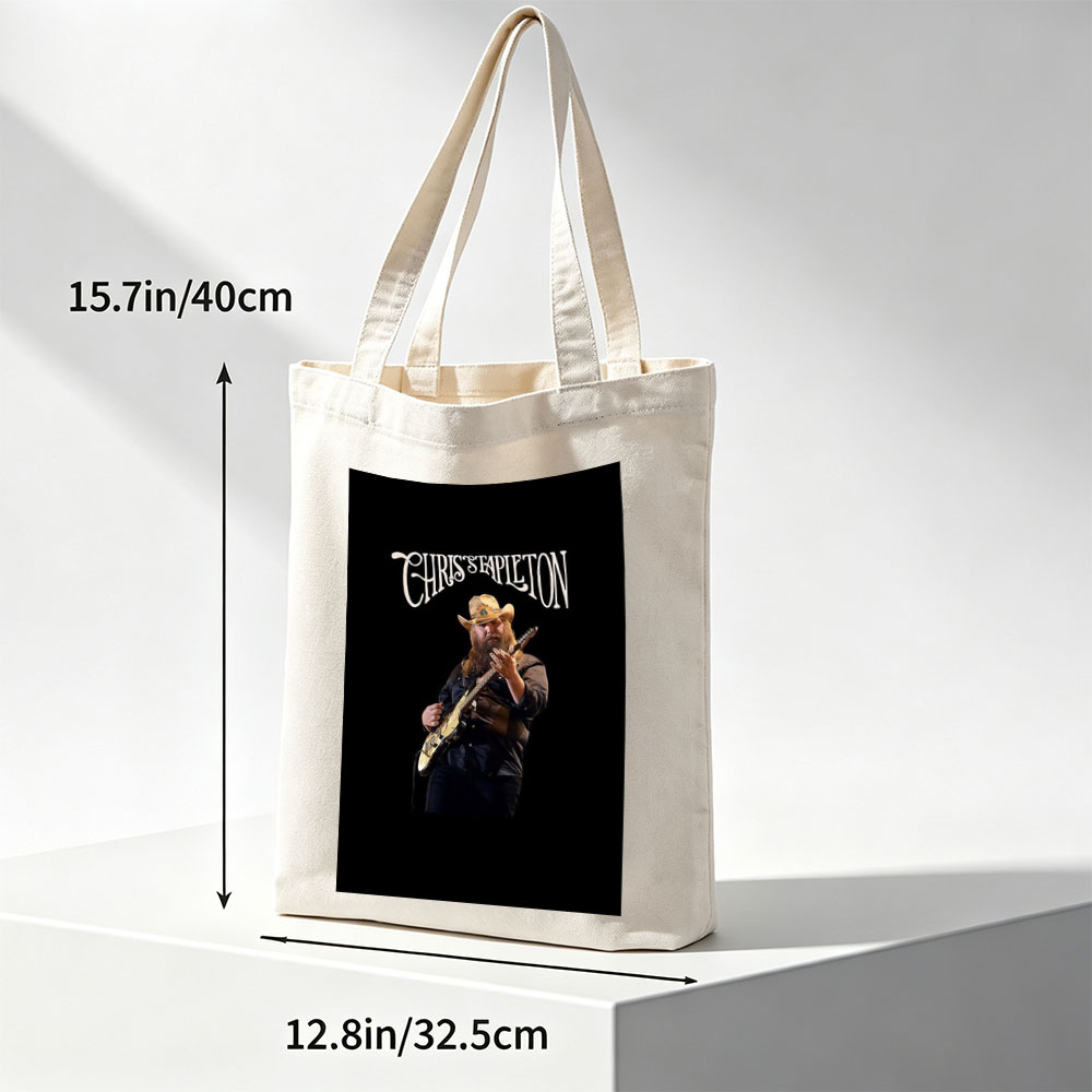 Chris Stapleton Live Performance Playing Guitar on Stage - Canvas tote bags