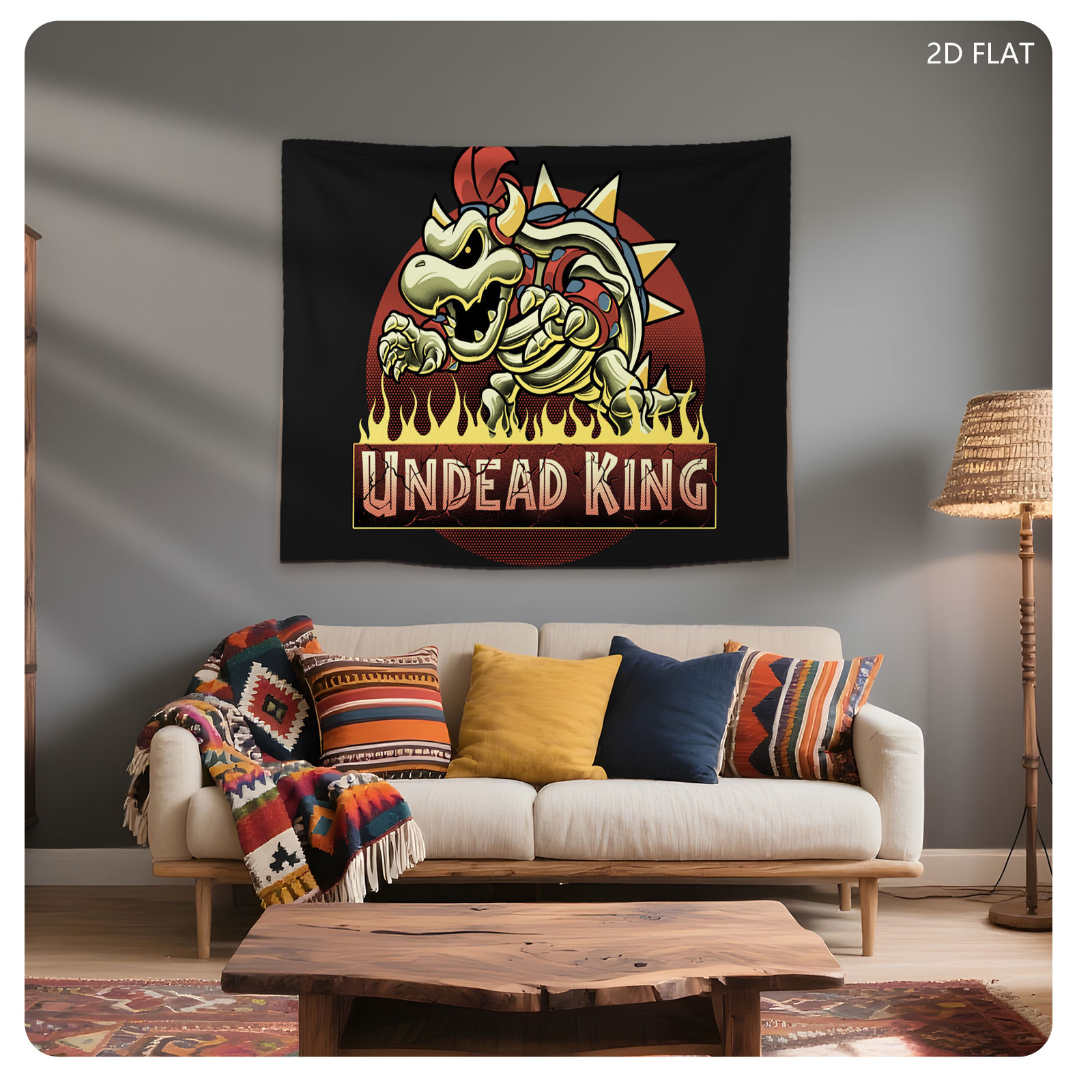 Undead King: Bowser's Skeletal Reign - Tapestry