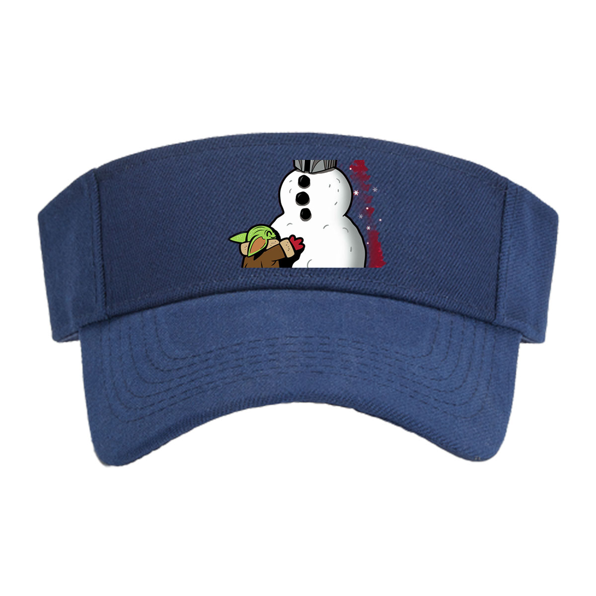 Baby Yoda Builds a Snowman with Mandalorian Helmet -  Visor cap