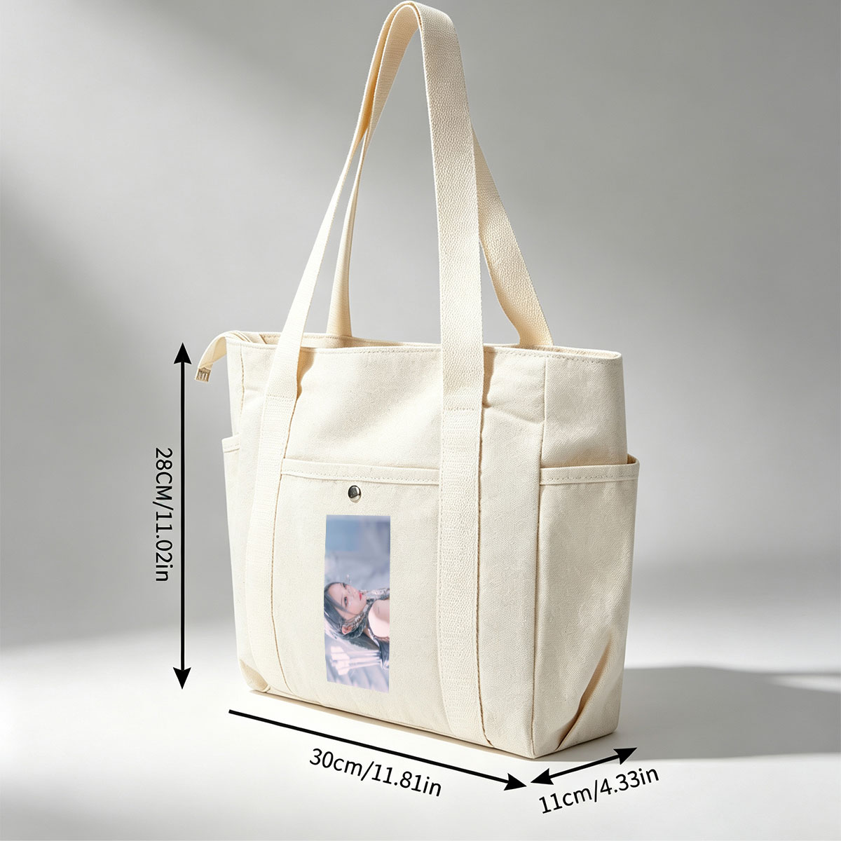 Jennie Blackpink Ice Queen Fantasy Portrait with Pearl Accessories and Silver Hair - Multi-pocket bags