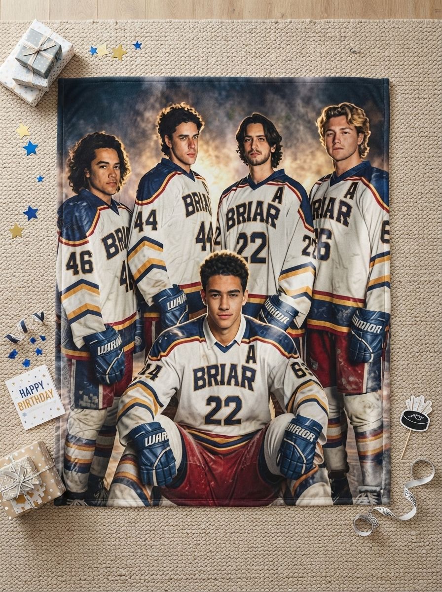 Custom Photo Face Flannel Blanket Personalized Sports Team Portrait Soft Cozy Throw Ideal Keepsake Gift
