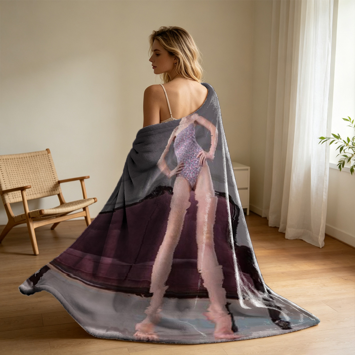 Nude Women in Foggy Studio Gathering - Blanket