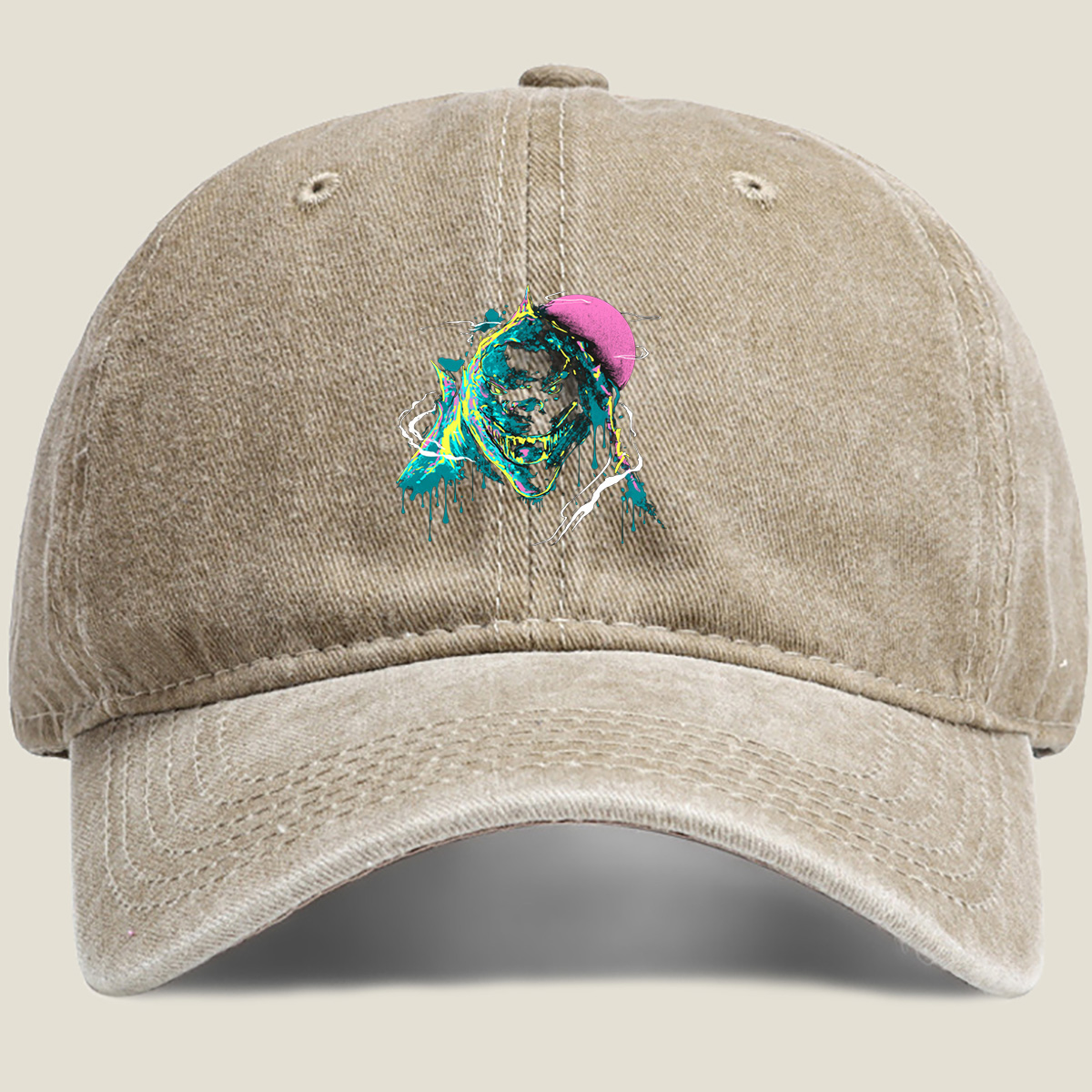 Godzilla vs. Pink Moon - Washed Denim - Baseball Cap