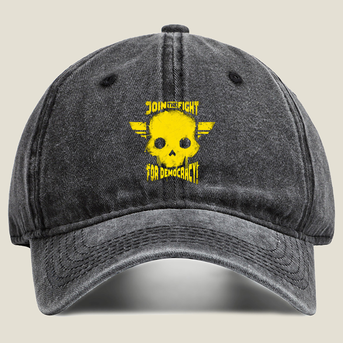 Join the Fight for Democracy! - Washed Denim - Baseball Cap