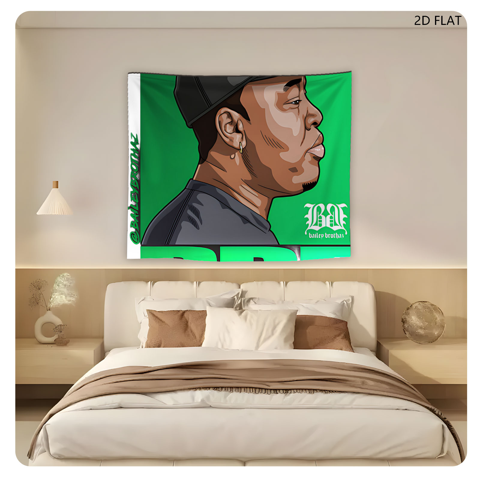 Dre, wearing a black cap with 