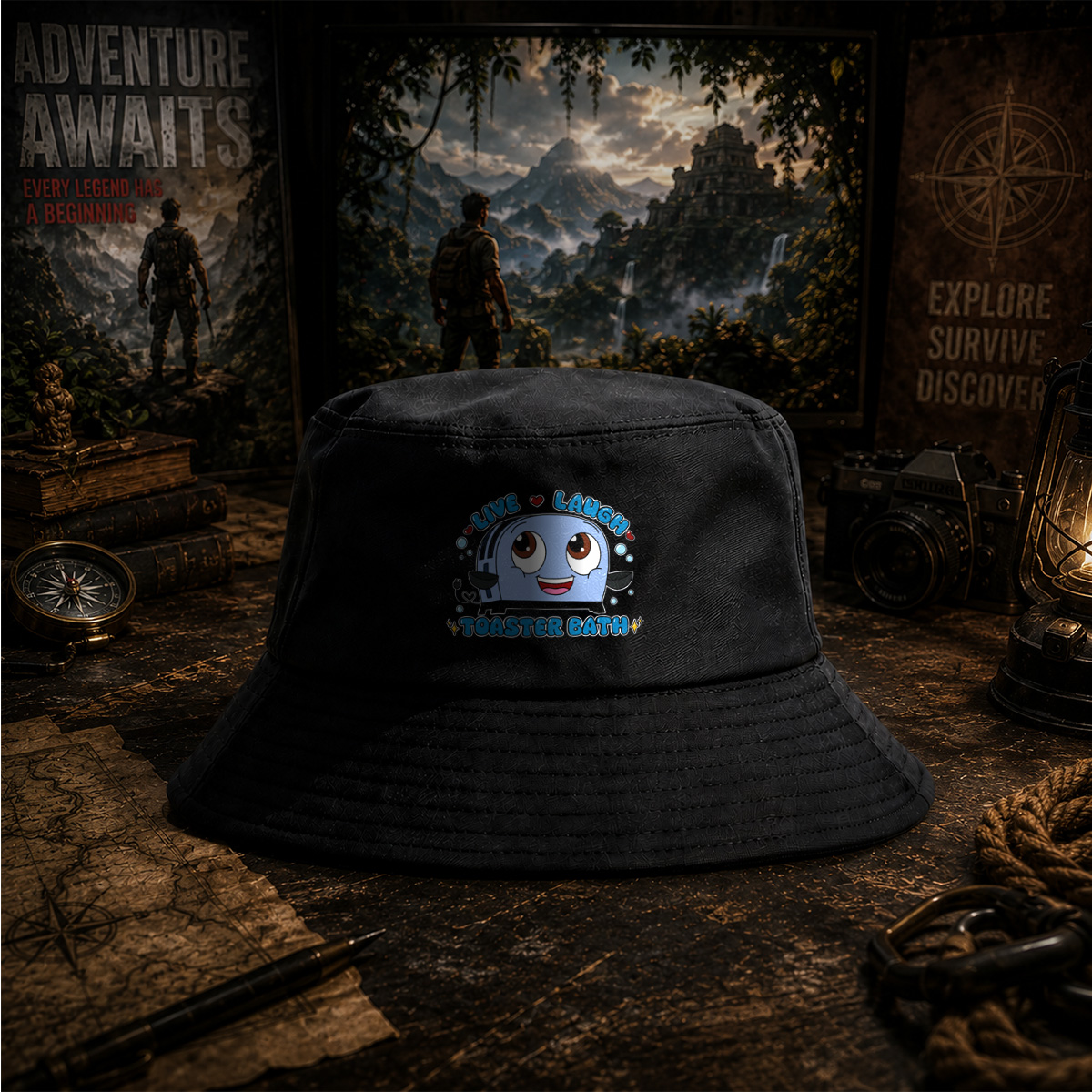 Live Laugh Toaster Bath - Fisherman's Hat