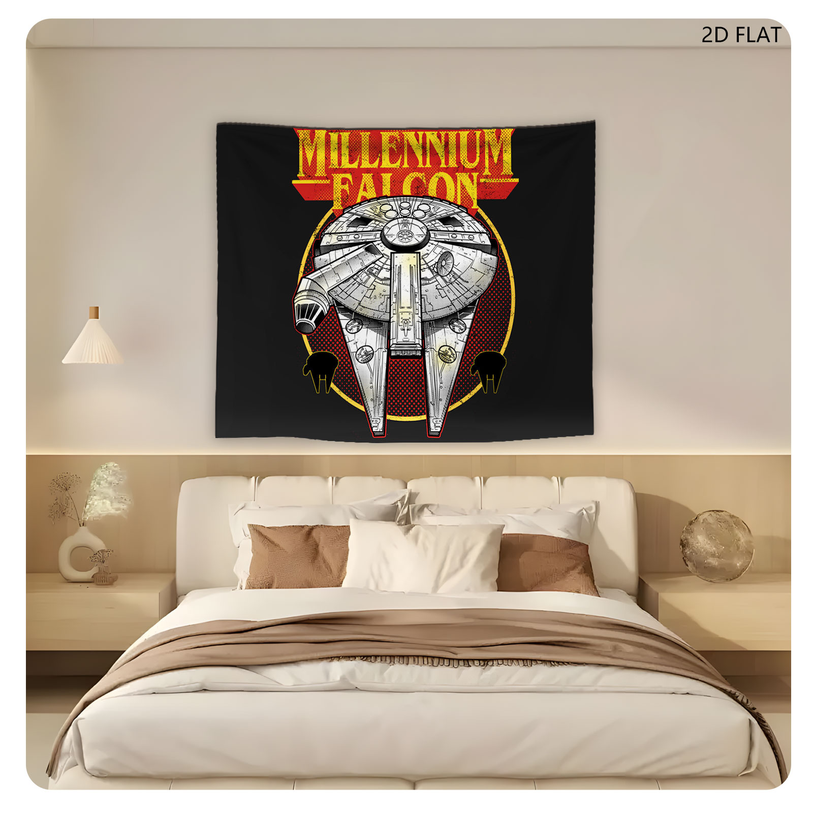 Millennium Falcon Star Wars Spaceship Design - Tapestry