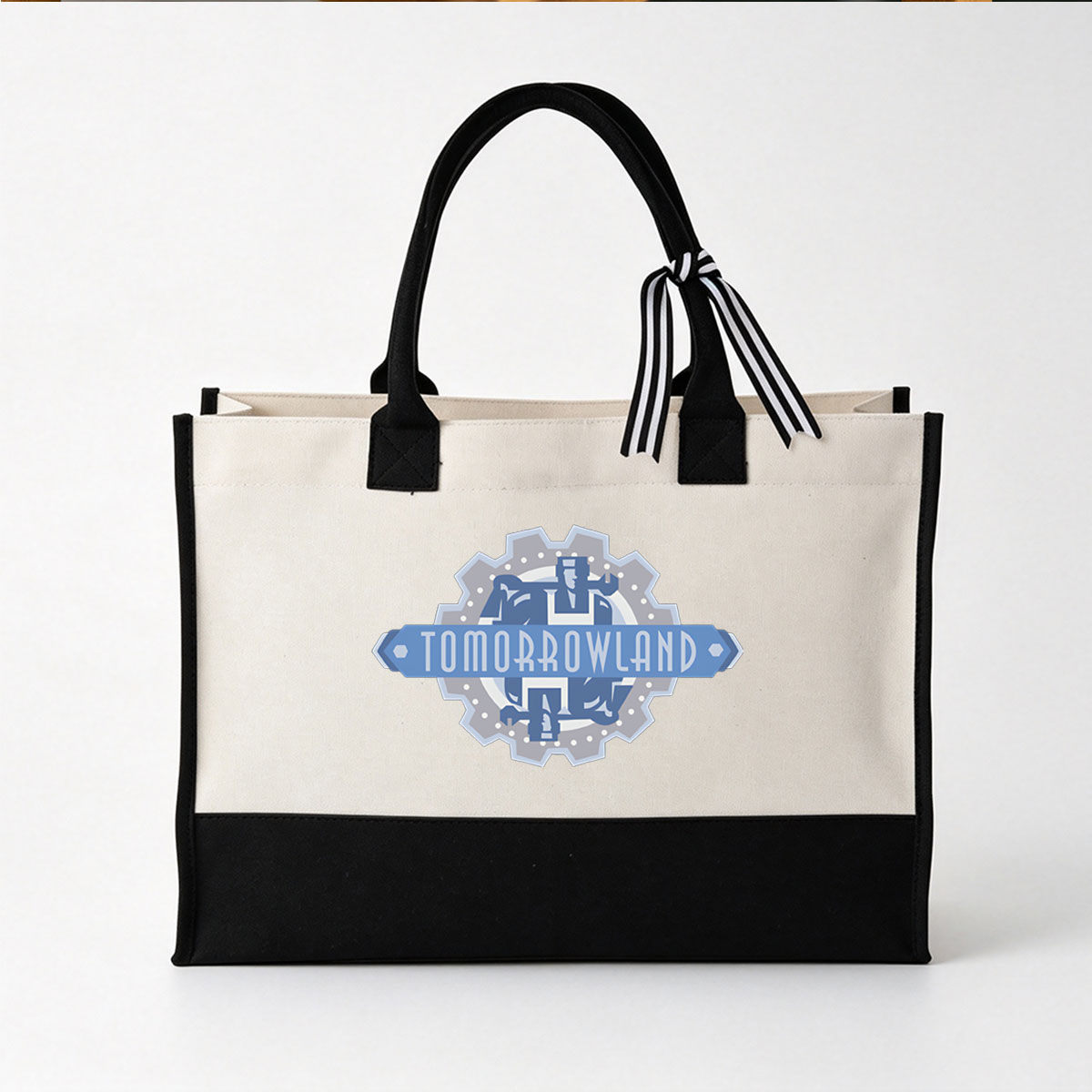Tomorrowland: A Futuristic Theme Park Experience - Canvas patchwork gift tote bag