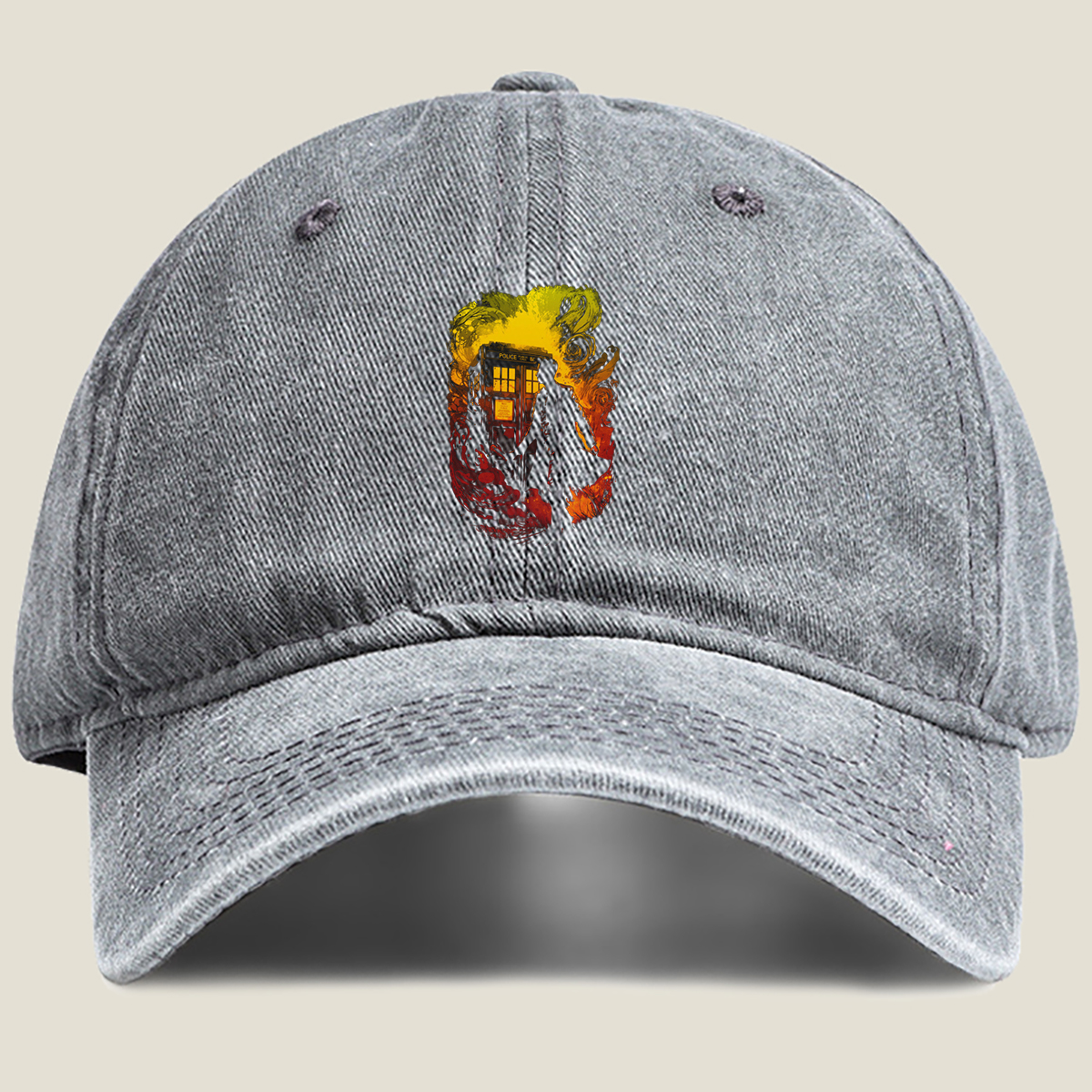 Doctor Who: The Time Lord and the TARDIS - Washed Denim - Baseball Cap