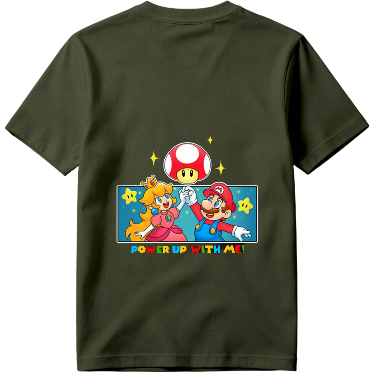 Super Mario: Mario and Peach Power Up with Toad! - Tee