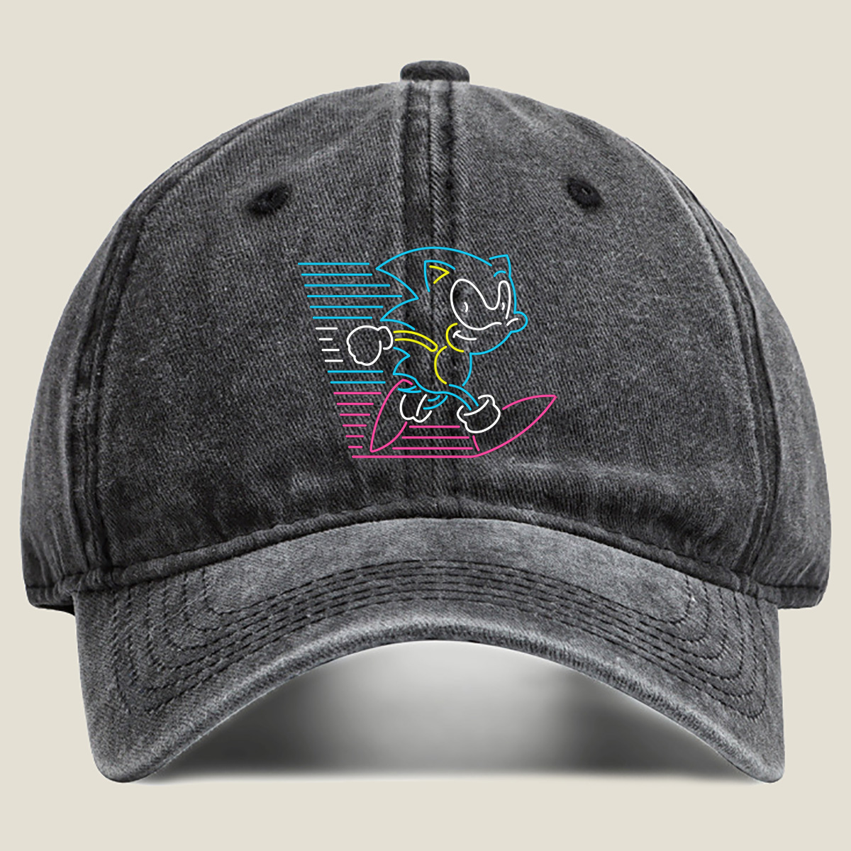 Sonic the Hedgehog in Motion - Washed Denim - Baseball Cap