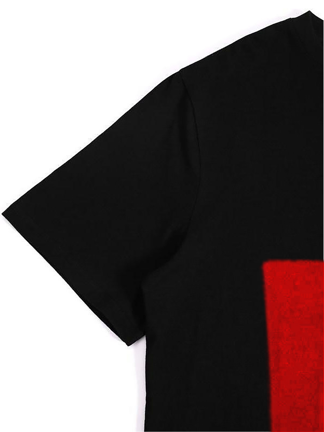 Men's Printed T-Shirt with Bold Red R Letter Design Casual Round Neck Lightweight Breathable Summer Short Sleeve T-Shirt for Everyday Wear and Outdoor Activities Adults