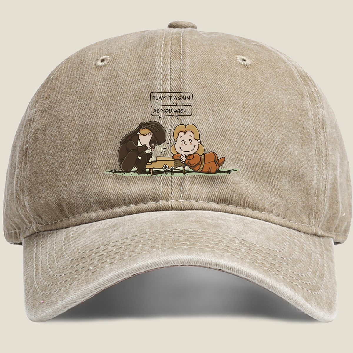 Piano Lessons with a Monkey and a Boy - Washed Denim - Baseball Cap