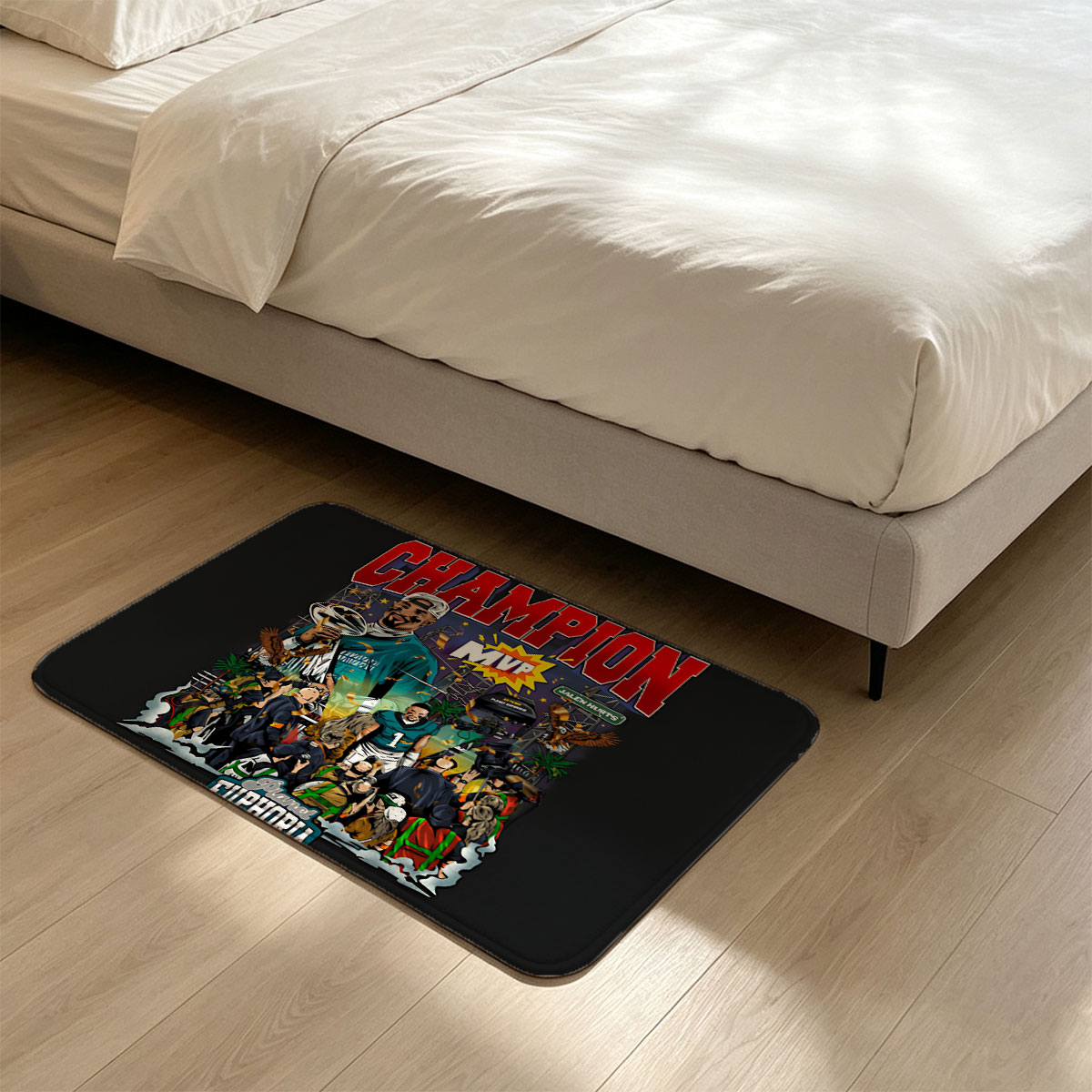 Jalen Hurts MVP World Champion Euphoria Celebration - Flannel floor mat