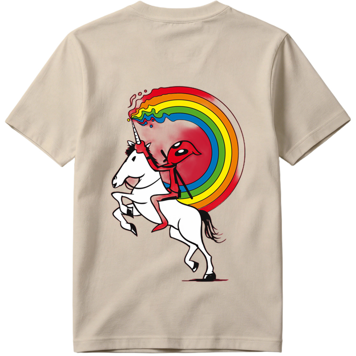 Unicorn Rider with Rainbow Trail - Tee