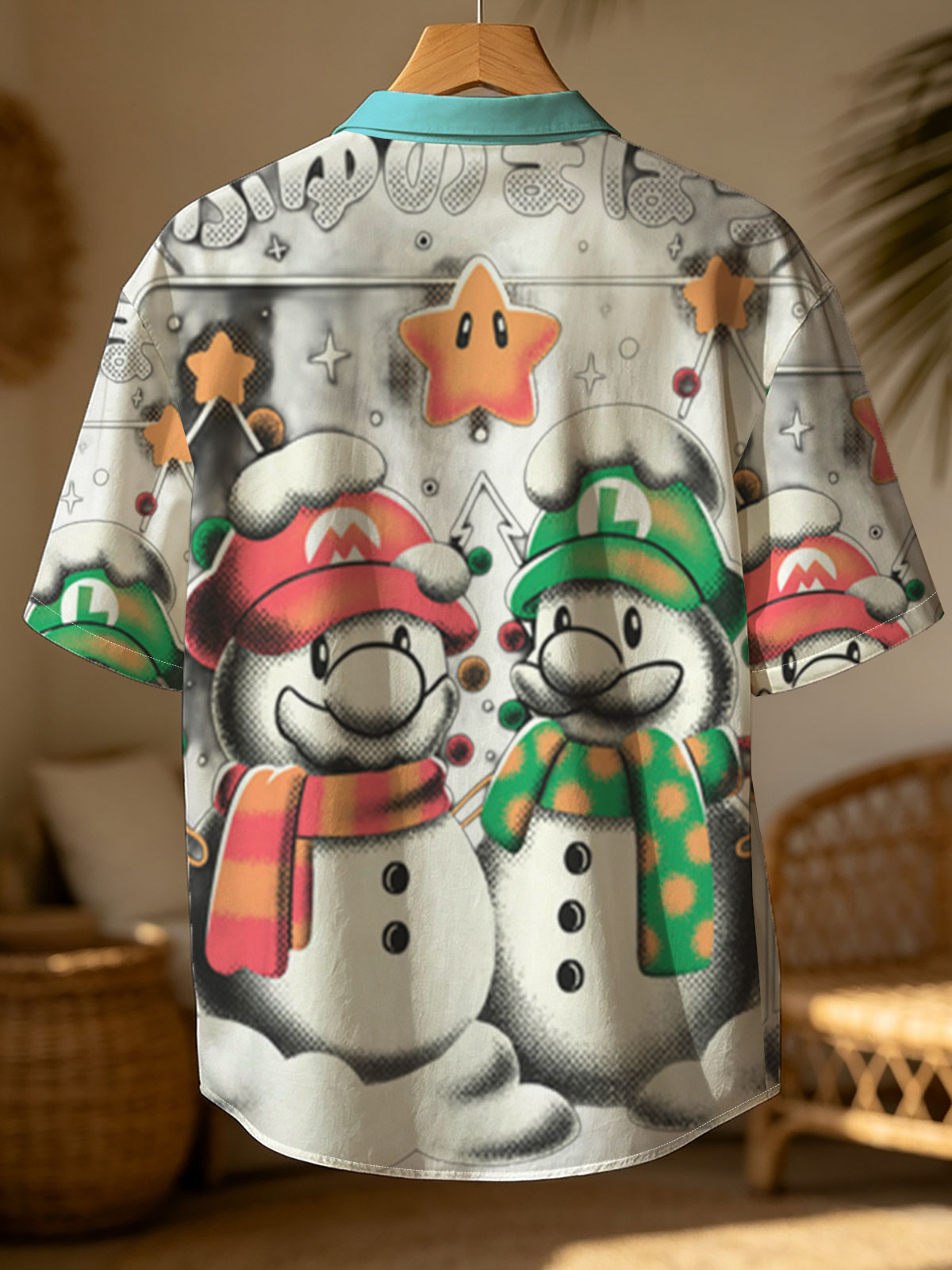 Mario and Luigi Snowmen Christmas Art -  Shirt