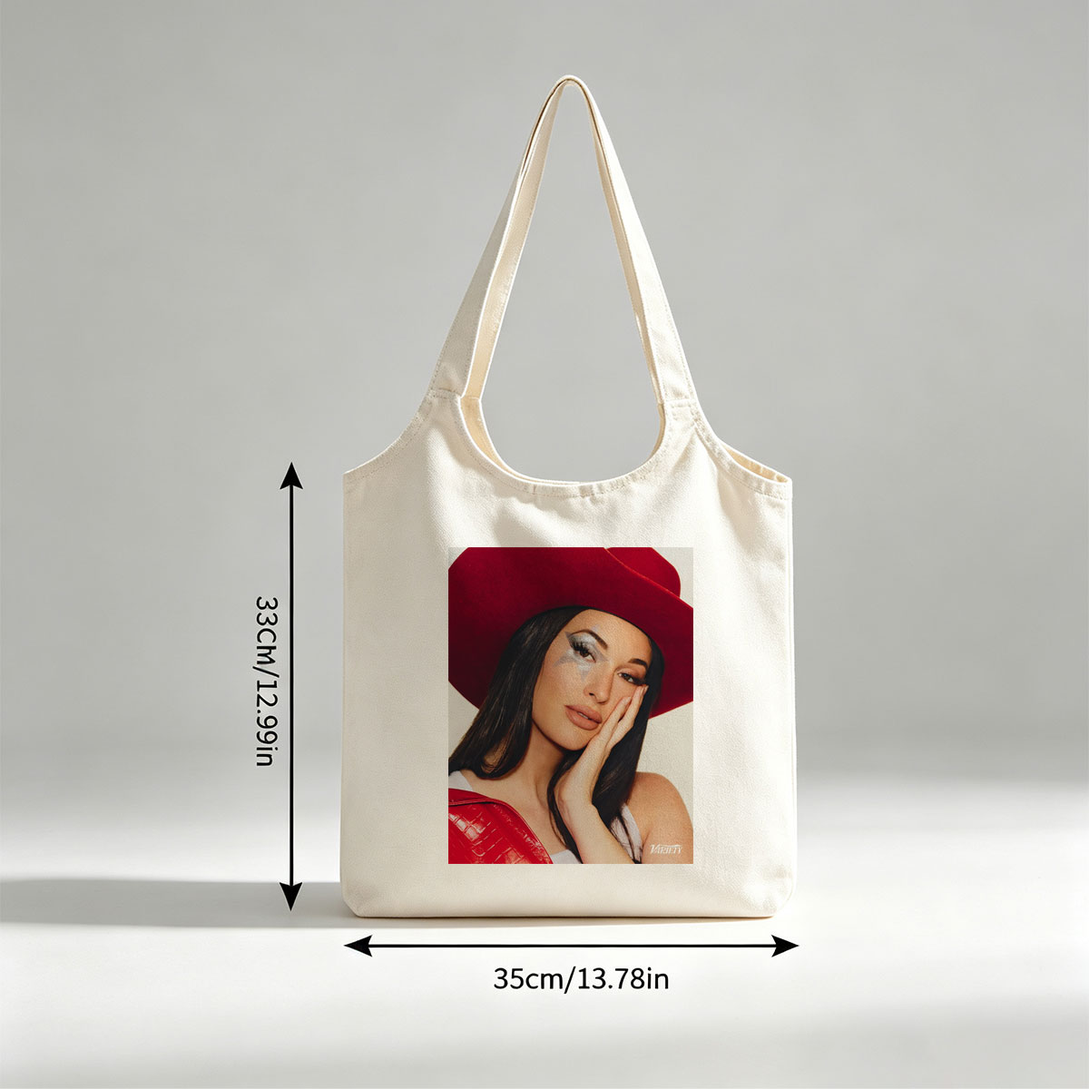 Katy Perry in a Bold Red Hat and Statement Makeup for Variety Cover Shoot - Canvas shoulder bags/