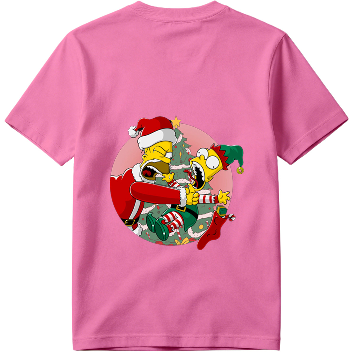Simpsons Christmas Chaos: Homer and Bart in Holiday Hijinks - Tee