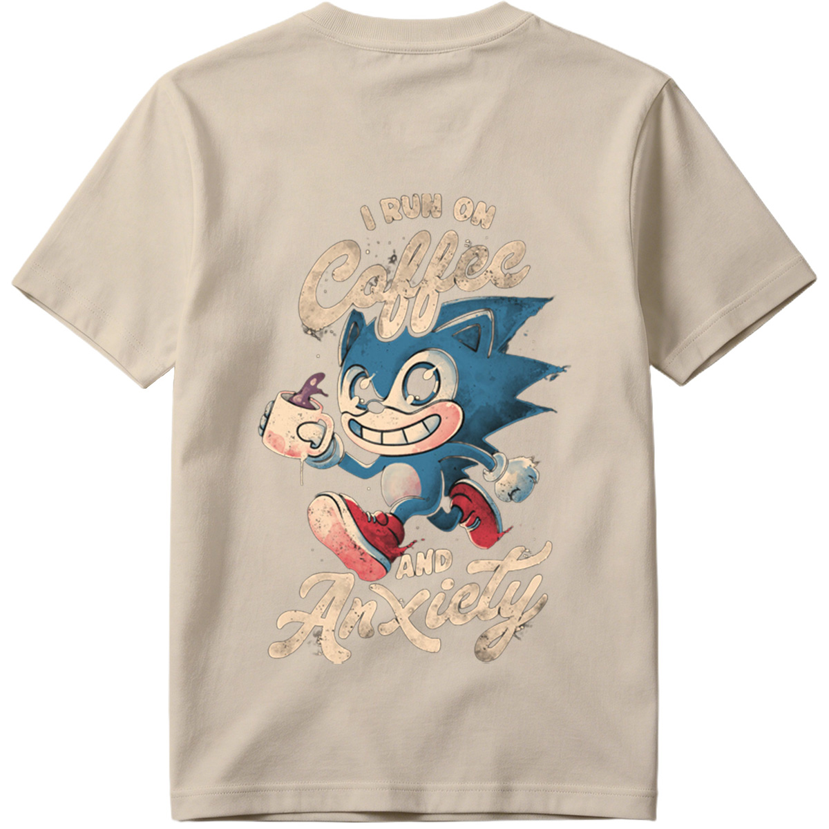 Sonic the Hedgehog: I Run on Coffee and Anxiety - Tee