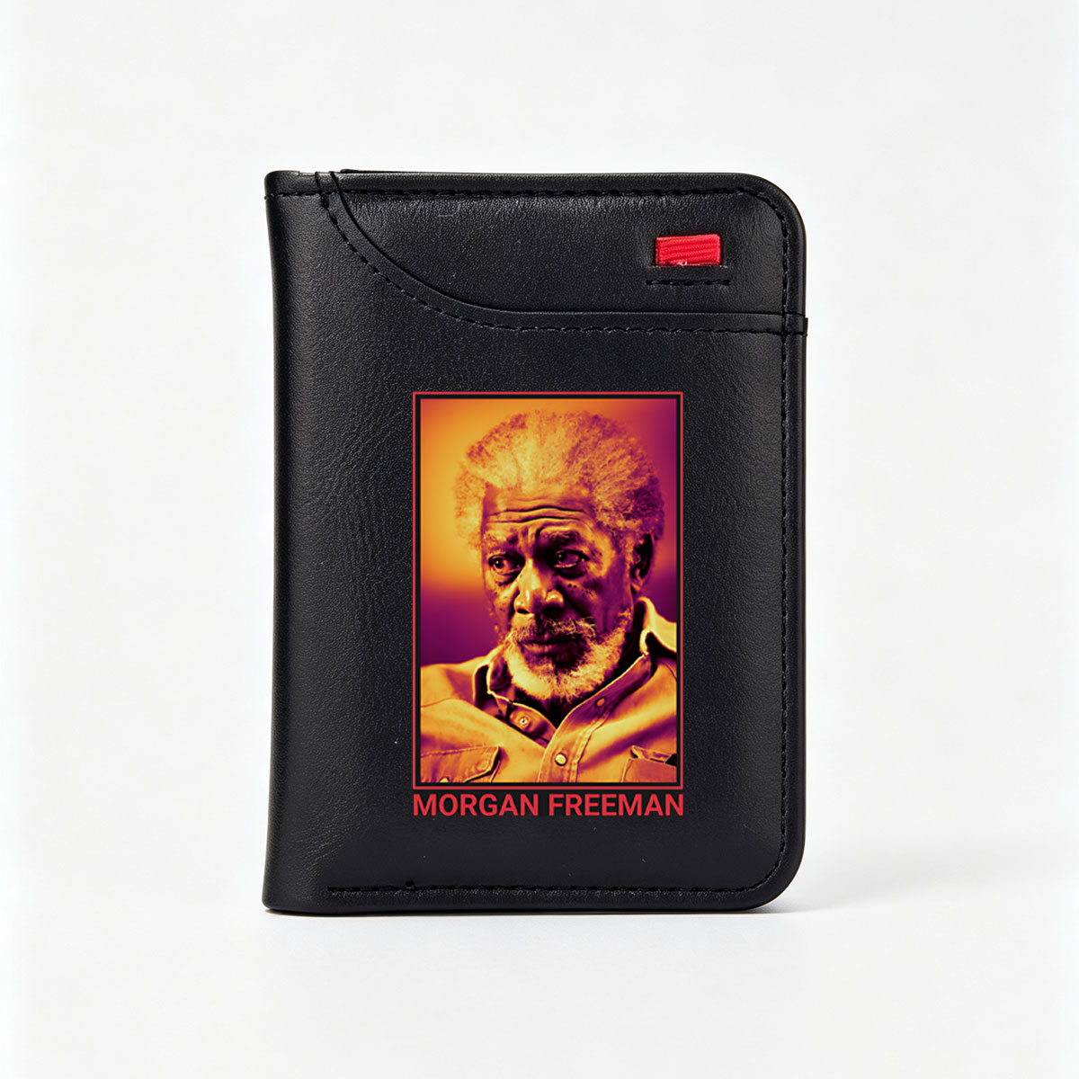 Morgan Freeman Portrait in Warm Tones - Vertical Style Wallet