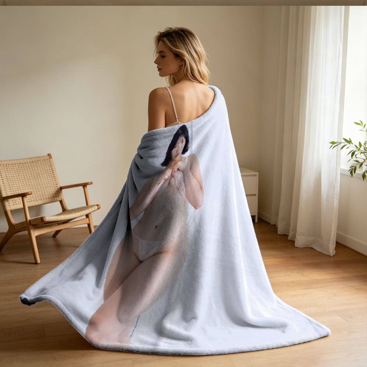 Warning Tape Nude - Blanket