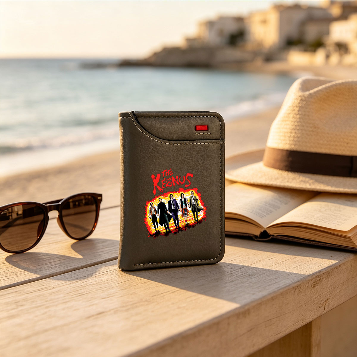 The Keanus: A Parody of Keanu Reeves in Iconic Roles - Vertical Style Wallet